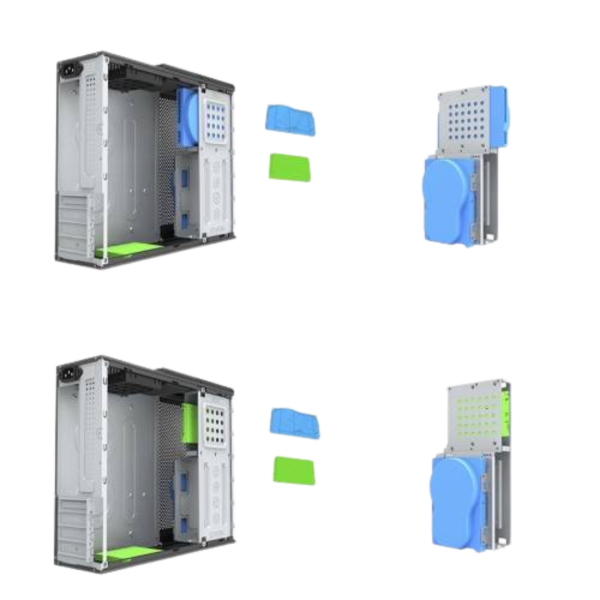 Gabinete Corporativo Micro ATX Clio Slim CL-S613, USB-C, con PSU 600W - S613-1C1U3.0 - Imagen 4