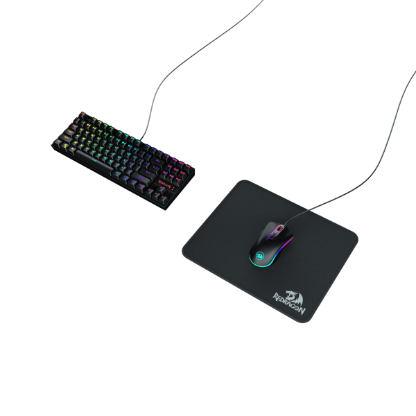 Mouse Pad Gamer Redragon Flick Medium P030, 32x27cm, Grosor 3mm, Negro - Imagen 6