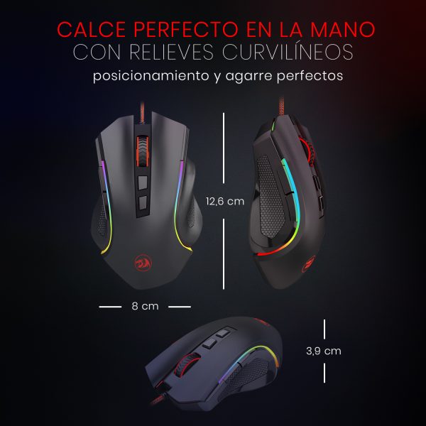 Kit teclado mouse USB Redragon K551RGB + M607, Español - Imagen 5