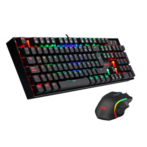 Kit teclado mouse USB Redragon K551RGB + M607, Español