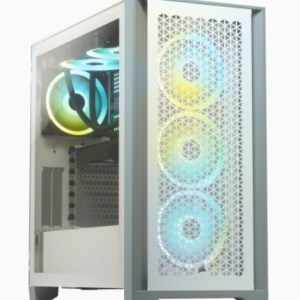Gabinete Gamer Corsair 4000D Airflow, EATX, ATX, MicroATX, Mini-ITX, Vidrio templado, Color blanco